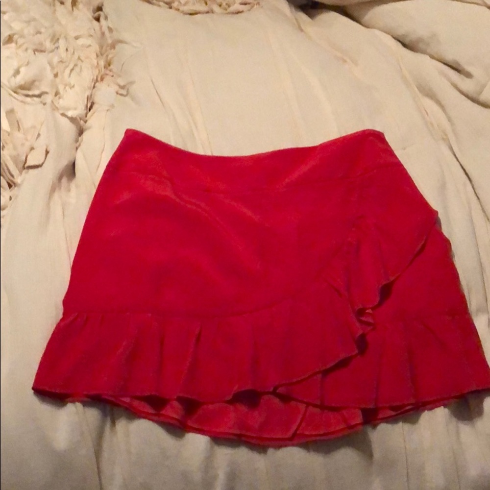 Sezane Red Skirt